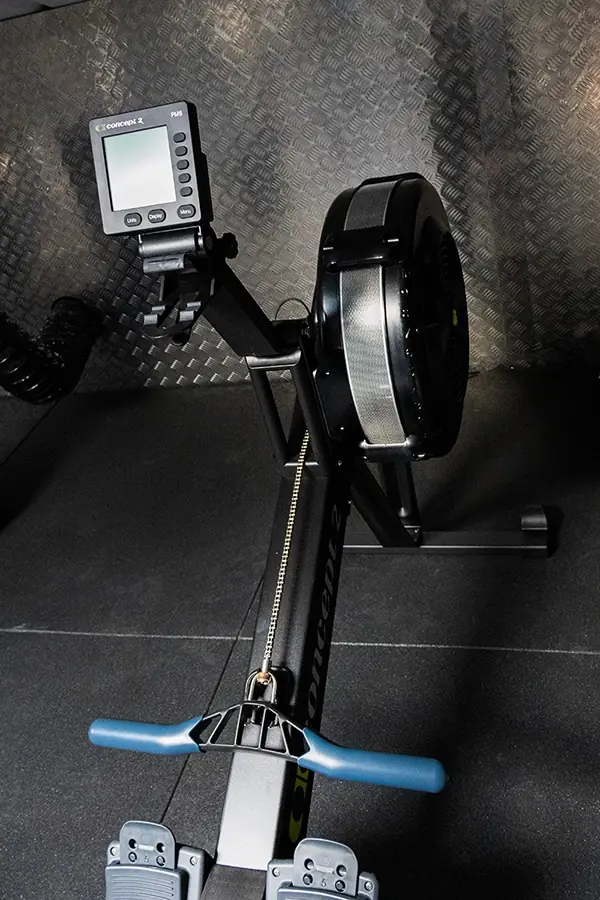 Concept 2 rower upstairs at Sportive Tricks gym, Tonbridge